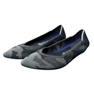 Rothy's Women's Gray Camouflage The Point II Pointed Knit Shoes Size US 8